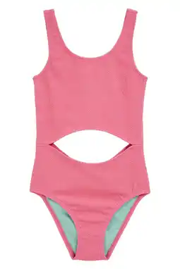 Wehkamp WE Fashion cut-out badpak met textuur roze aanbieding