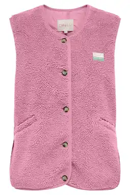 Wehkamp KIDS ONLY GIRL teddy gilet roze aanbieding