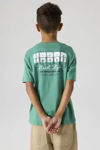 Wehkamp NAME IT KIDS T-shirt met backprint groen aanbieding
