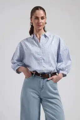Wehkamp Florez gestreepte blouse blauw aanbieding