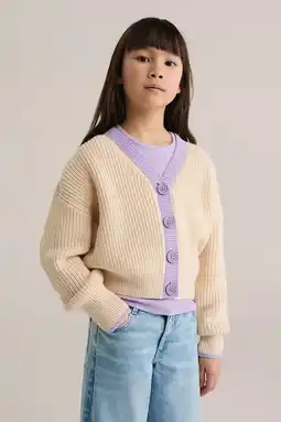 Wehkamp WE Fashion vest beige rib gebreid aanbieding