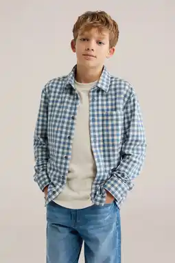 Wehkamp WE Fashion geruit overhemd blauw aanbieding