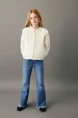 Wehkamp Mango Kids flared jeans medium blue denim aanbieding