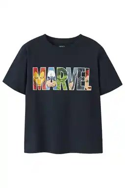Wehkamp NAME IT KIDS Marvel T-shirt met backprint donkerblauw aanbieding