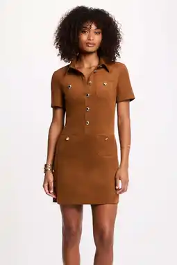 Wehkamp Morgan mini jurk in suèdelook cognac aanbieding