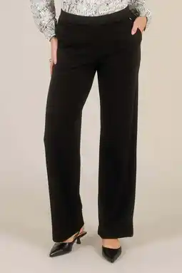 Wehkamp Yest wide leg regularwaist broek zwart aanbieding
