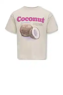 Wehkamp KIDS ONLY GIRL T-shirt beige aanbieding
