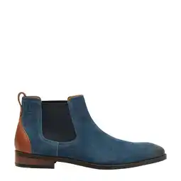 Wehkamp Van Lier Vienna suède chelsea boots blauw aanbieding