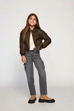 Wehkamp KIDS ONLY GIRL wide leg jeans KOGHARMONY dark grey denim aanbieding