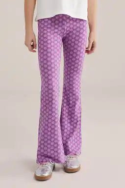 Wehkamp WE Fashion flared legging lila aanbieding