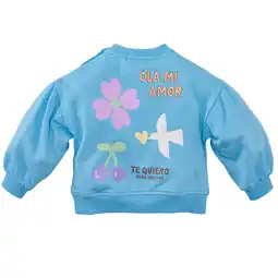 Wehkamp Z8 mini sweater Jonna met backprint lichtblauw aanbieding