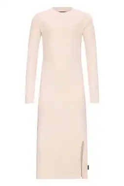 Wehkamp Retour Jeans maxi jurk rib gebreid beige aanbieding