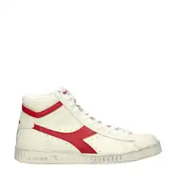 Wehkamp Diadora hoge leren sneakers off white/rood aanbieding