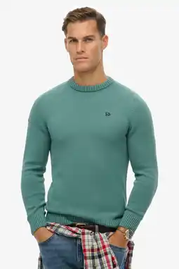 Wehkamp Superdry gebreide trui groen aanbieding