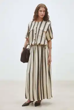 Wehkamp Suncoo gestreepte maxi rok crème aanbieding
