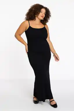 Wehkamp YOEK Lounge bodycon maxi jurk zwart aanbieding
