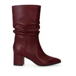 Wehkamp Manfield leren halfhoge laarzen bordeaux aanbieding