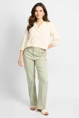 Wehkamp CS the Label bootcut regularwaist cropped broek mintgroen aanbieding