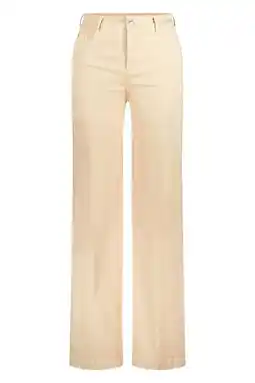 Wehkamp gardeur denim wide leg regularwaist broek beige aanbieding