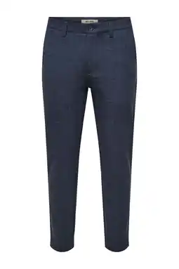 Wehkamp ONLY & SONS slim chino donkerblauw aanbieding