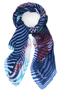 Wehkamp Desigual sjaal met bloemenprint blauw aanbieding