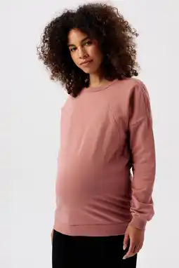 Wehkamp Noppies maternity zwangerschaps- en voedingssweater Lesy oudroze aanbieding