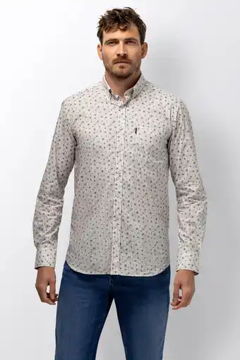 Wehkamp State of Art regular casual overhemd beige aanbieding