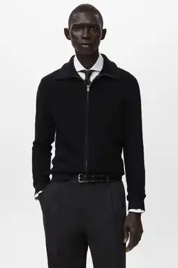 Wehkamp Mango Man vest gebreid zwart aanbieding