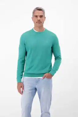 Wehkamp LERROS gebreide trui turquoise aanbieding