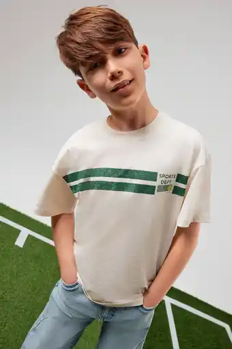 Wehkamp s.Oliver T-shirt met backprint ecru aanbieding