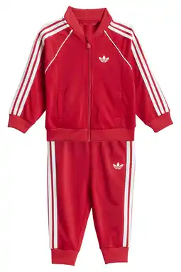 Wehkamp adidas Originals trainingspak Superstar rood aanbieding