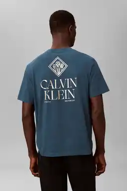 Wehkamp CALVIN KLEIN JEANS oversized T-shirt met backprint blauw aanbieding