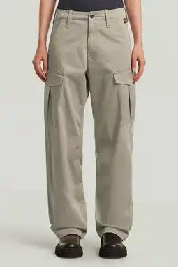 Wehkamp G-STAR straight regularwaist cargobroek beige aanbieding