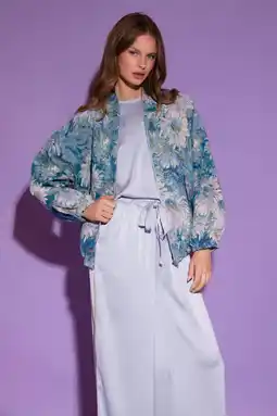 Wehkamp AMAYA Amsterdam satijnen highwaist broek lichtblauw aanbieding