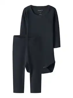 Wehkamp NAME IT BABY romper + broek NBNKAB donkerblauw aanbieding