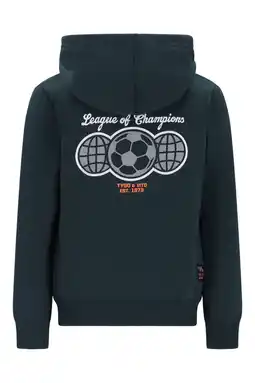 Wehkamp TYGO & vito hoodie met backprint donkergroen aanbieding