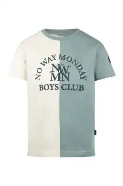 Wehkamp No Way Monday T-shirt grijsblauw aanbieding