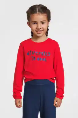 Wehkamp Anytime longsleeve met printopdruk rood aanbieding