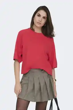 Wehkamp ONLY trui rood gebreid aanbieding