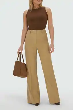 Wehkamp JOSH V wide leg highwaist pantalon camel aanbieding