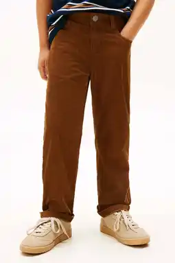 Wehkamp Tommy Hilfiger corduroy baggy casual broek bruin aanbieding