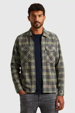 Wehkamp Cast Iron geruit overshirt blauw aanbieding