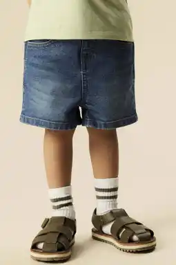 Wehkamp NAME IT MINI straight casual short medium blue denim aanbieding