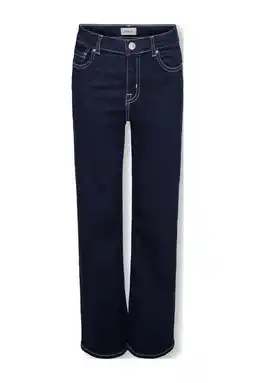 Wehkamp KIDS ONLY GIRL highwaist wide leg jeans dark blue denim aanbieding