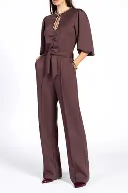 Wehkamp Aaiko jumpsuit bruin aanbieding