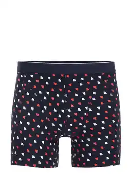 Wehkamp WE Fashion boxershort donkerblauw/rood/wit aanbieding