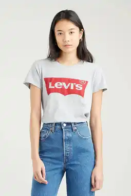 Wehkamp Levi's T-shirt Perfect Tee met logo lichtgrijs mel√ e aanbieding