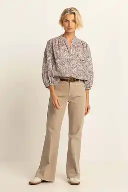 Wehkamp Expresso gebloemde blouse lila aanbieding