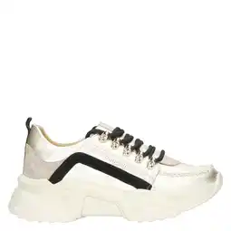 Wehkamp Babouche Lou 13 chunky leren sneakers goud aanbieding