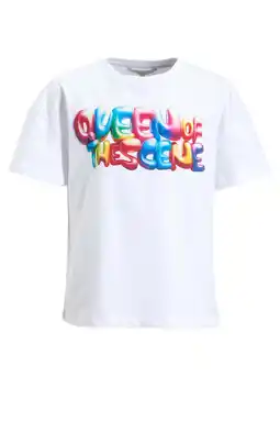 Wehkamp Coolcat oversized T-shirt met printopdruk Mila wit aanbieding
